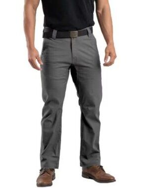 Berne Highland Flex Size 36/34 Relaxed Fit Straight Leg Slate Gray Ripstop Pants